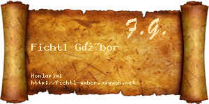 Fichtl Gábor névjegykártya