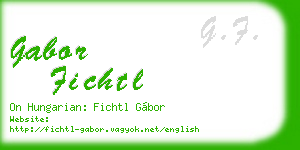 gabor fichtl business card